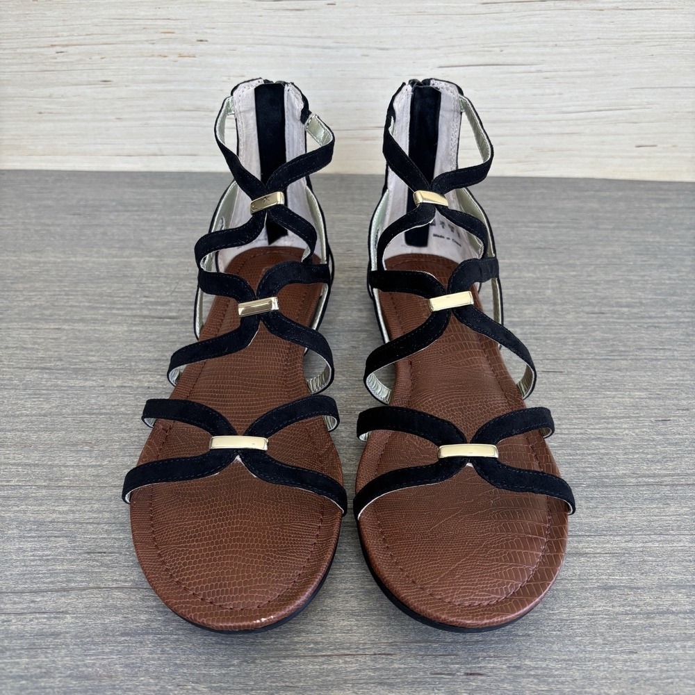 NEW Carlos By Carlos Santana Women's Sz 8 Black Emma Flat Sandals Shoes - Picture 15 of 16